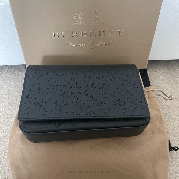 Burberry Handbags - BURBERRY calfskin perforated logo Hampshire